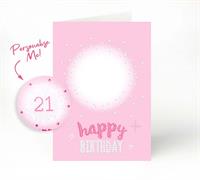Personalised DD Greeting Card Happy Birthday Sparkle 12.6 x 17.7cm